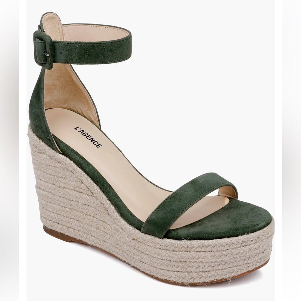 L'AGENCE Platform Espadrille Wedges